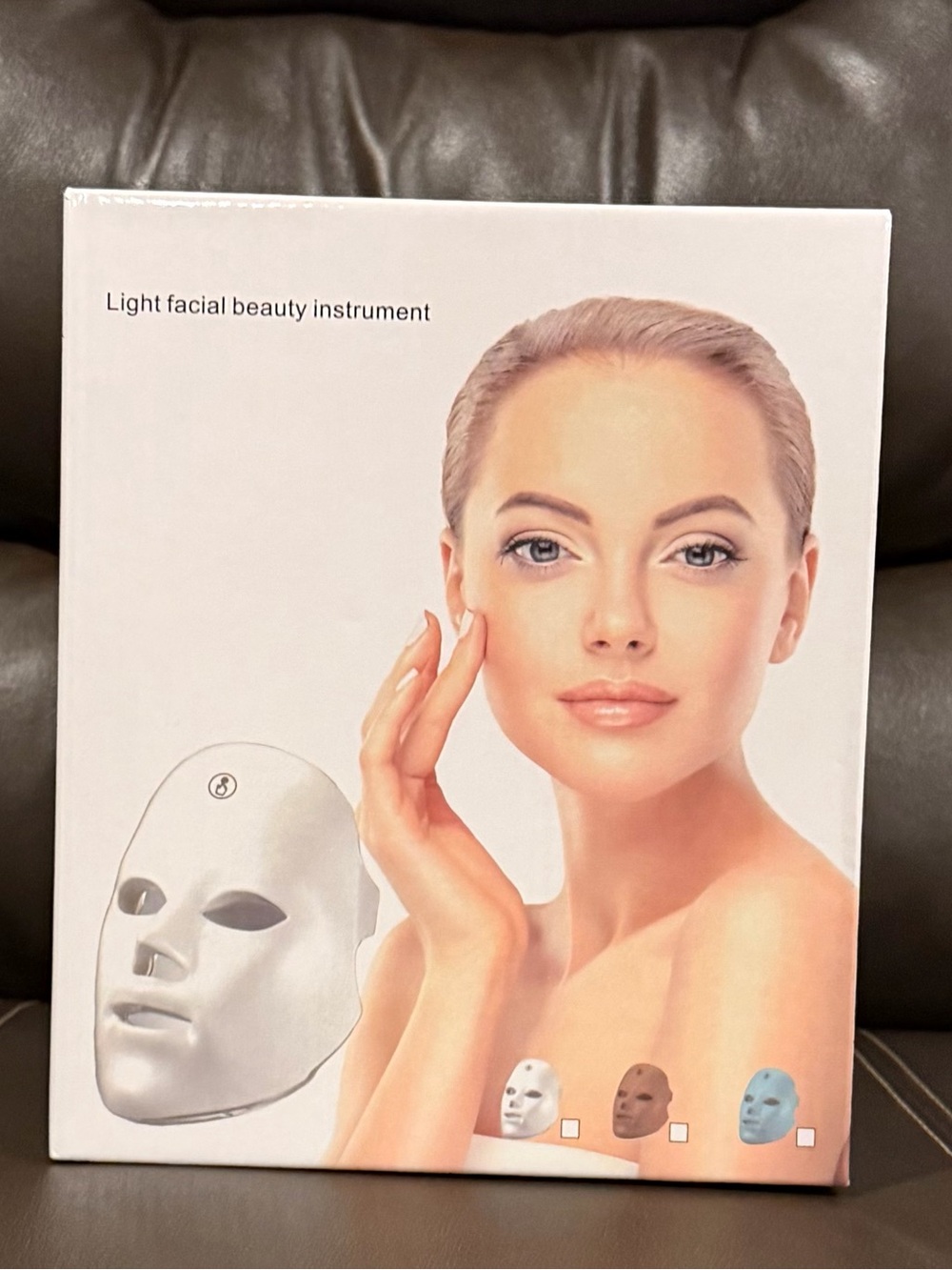 LED Light Facial Beauty Mask - White